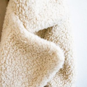 H&M Teddy Coat in Cream